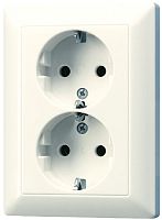 Розетка с заземлением без рамки Jung EcoProfi 1-м. 2 мод. слоновая кость картинка